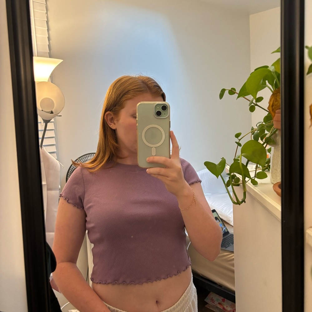 Purple crop top